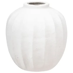 atmosphera Jarrones Y Vasos|Estilo Contemporaneo>Jarrón AMIA blanco de cerámica 28cm