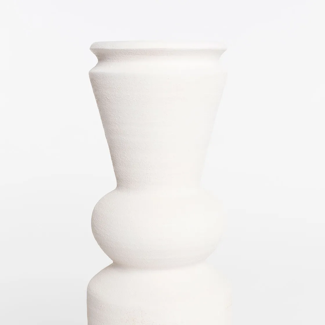 Jarrones Y Vasos>Jarrón blanco de cerámica 44cm