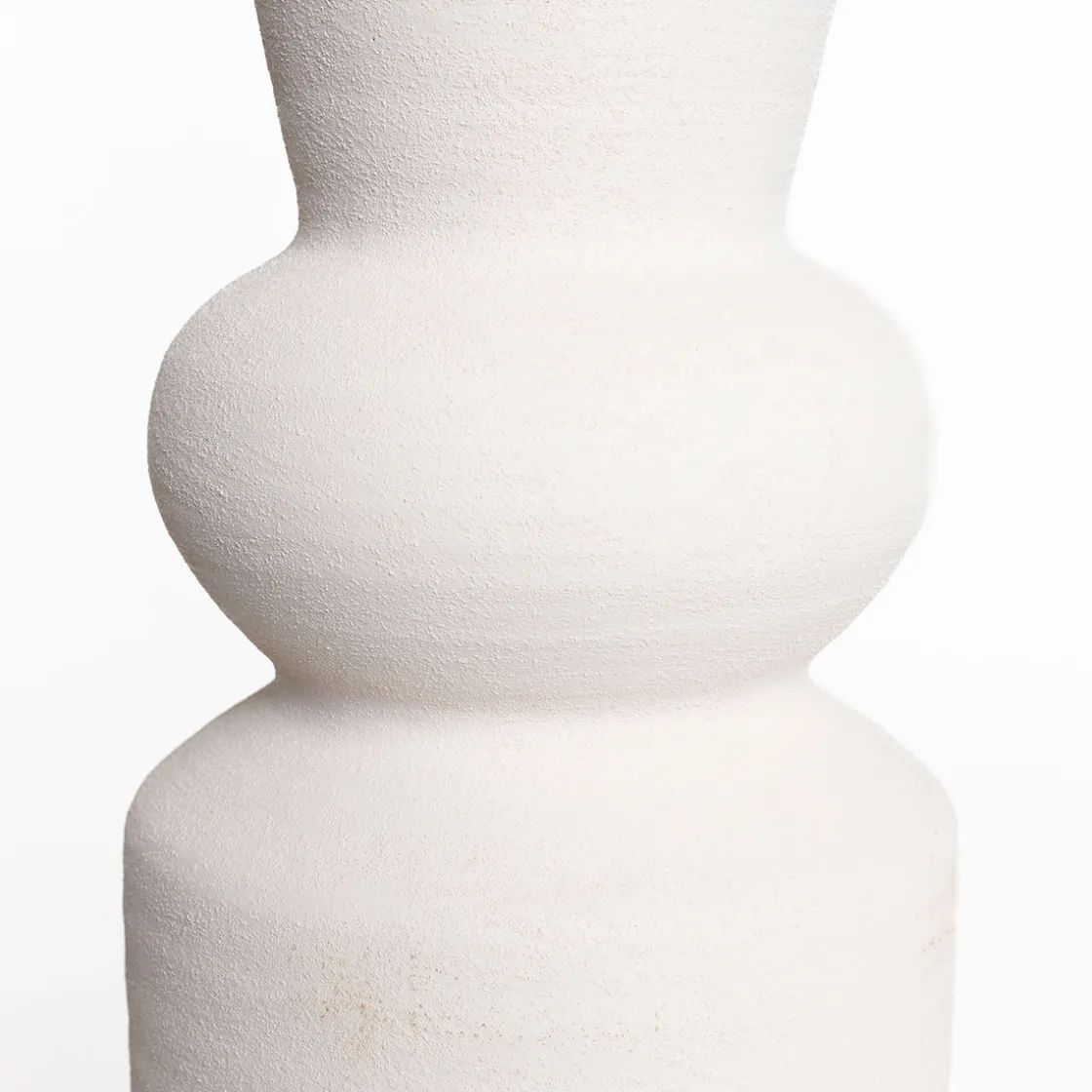 Jarrones Y Vasos>Jarrón blanco de cerámica 44cm