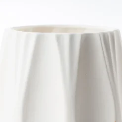 Jarrones Y Vasos>Jarrón blanco de cerámica 21.5cm