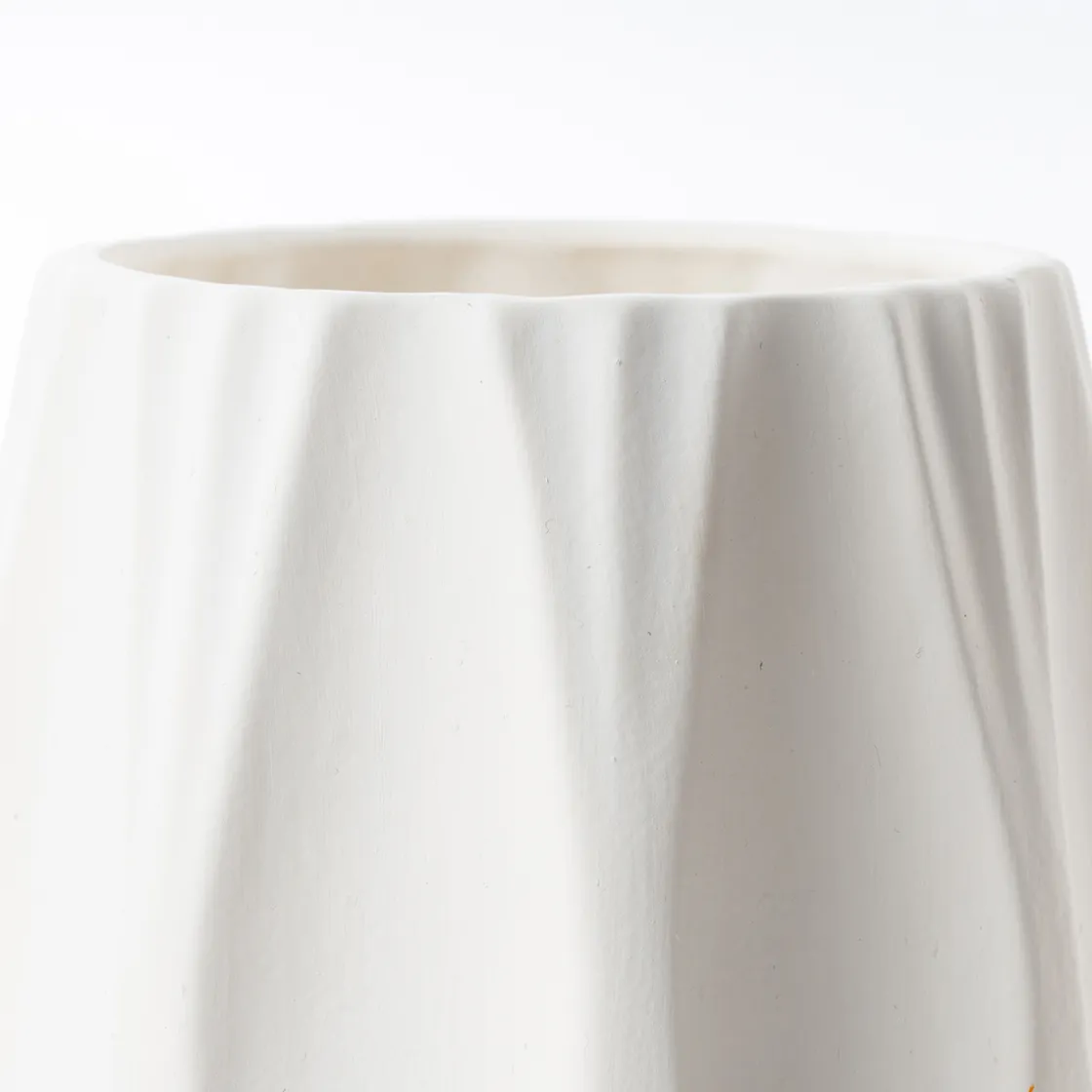Jarrones Y Vasos>Jarrón blanco de cerámica 21.5cm