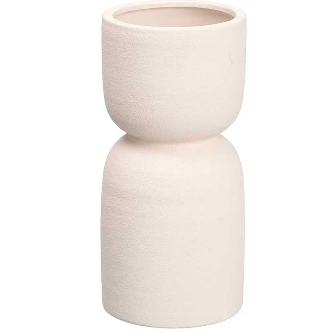 Jarrones Y Vasos>Jarrón blanco de cerámica 27cm