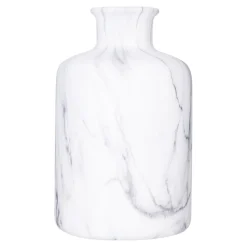 atmosphera Jarrones Y Vasos|Estilo Contemporaneo>Jarrón blanco efecto mármol 17,5cm
