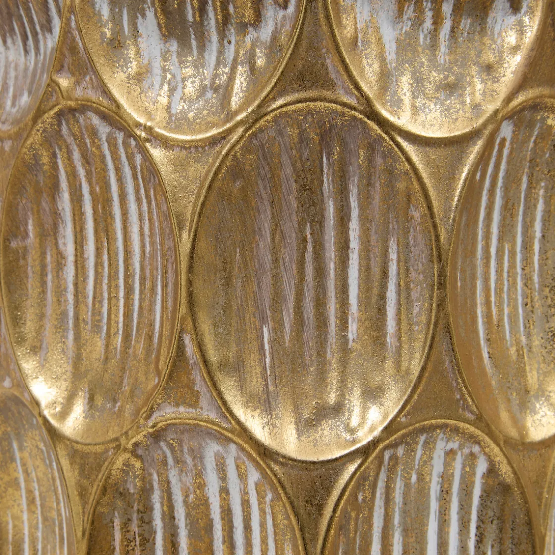 atmosphera Jarrones Y Vasos>Jarrón con textura BELLI dorado 60cm
