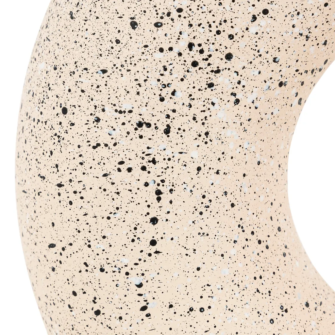 atmosphera Jarrones Y Vasos|Estilo Étnico>Jarrón De Cerámica Blanca Con Lunares Negros 30cm