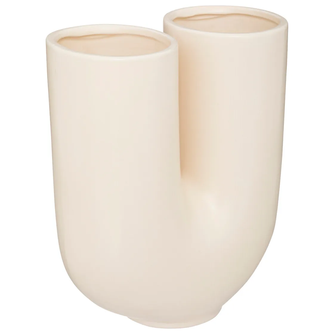 atmosphera Jarrones Y Vasos|Estilo Contemporaneo>Jarrón De Cerámica Blanco 20.1x11.4x25Cm