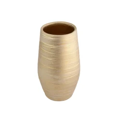 Jarrones Y Vasos>Jarrón De Cerámica Dorado