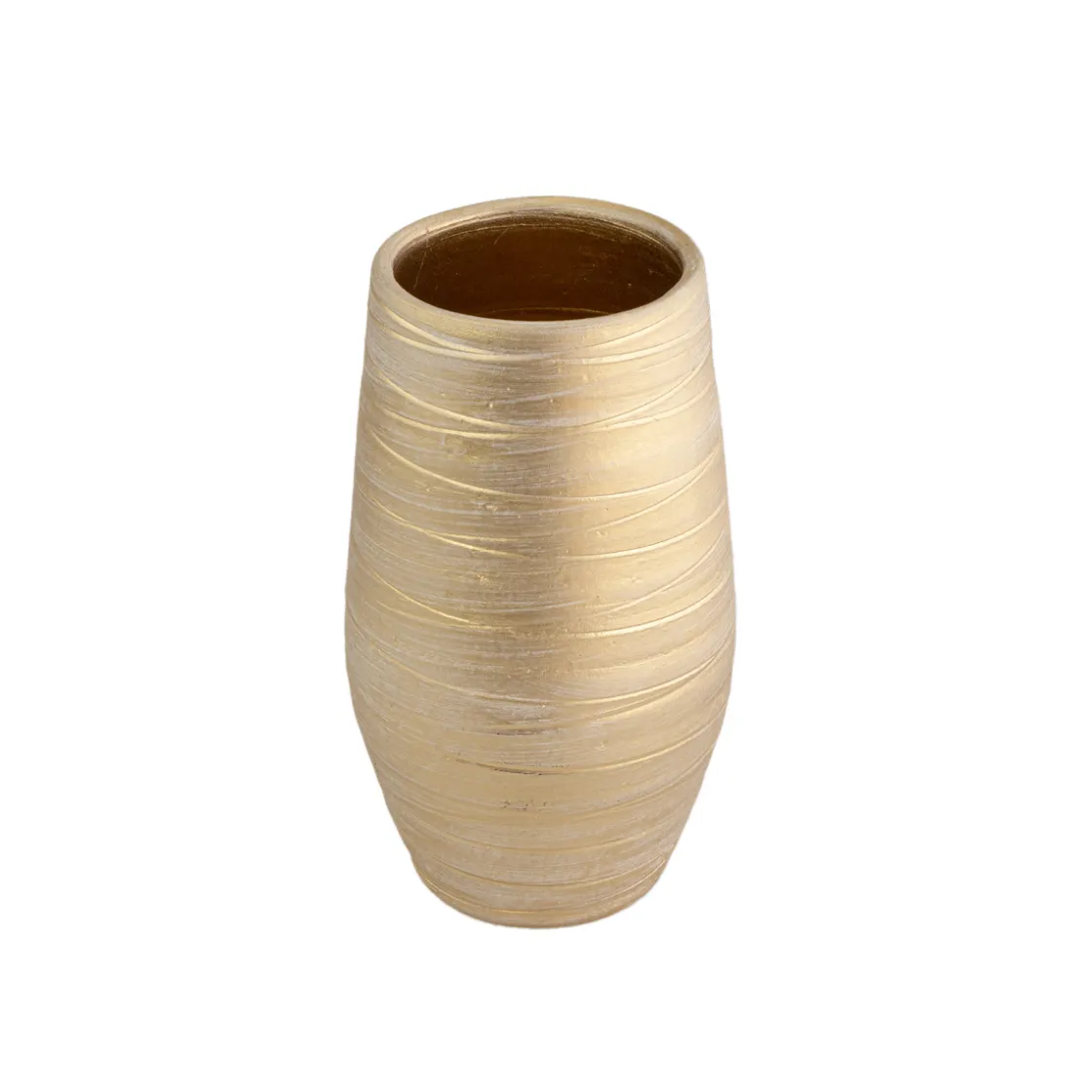 Jarrones Y Vasos>Jarrón De Cerámica Dorado