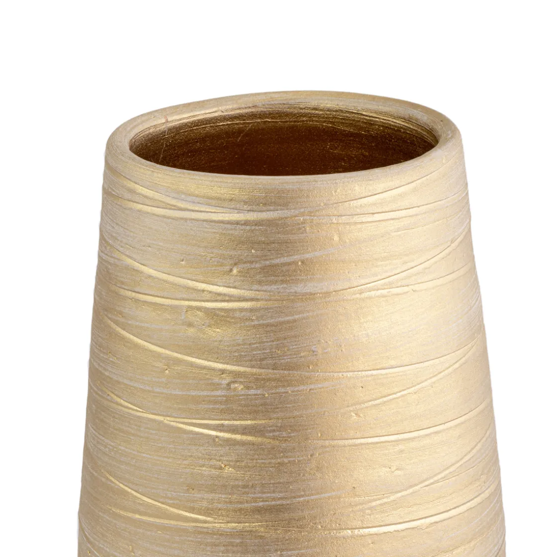 Jarrones Y Vasos>Jarrón De Cerámica Dorado