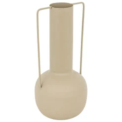 atmosphera Jarrones Y Vasos|Estilo Oriental>Jarrón De Metal Beige Sylvain