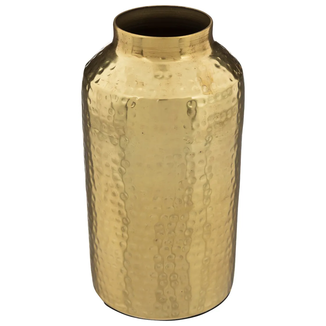 atmosphera Jarrones Y Vasos|Estilo Étnico>Jarrón De Metal Dorado 10x19Cm
