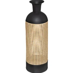 atmosphera Jarrones Y Vasos|Estilo Étnico>Jarrón De Metal Negro Arbela 60.5Cm