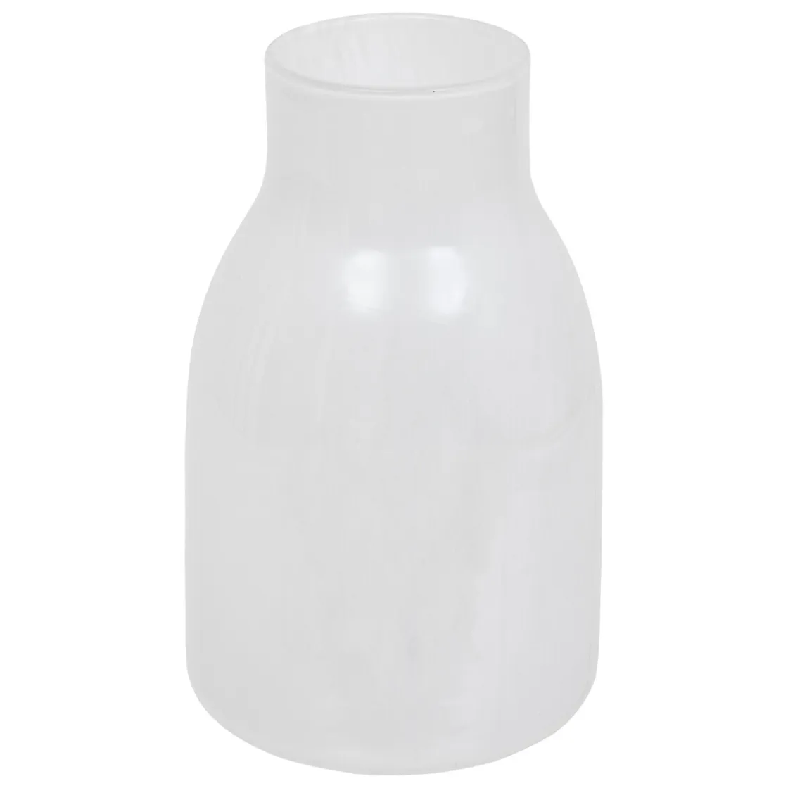 atmosphera Jarrones Y Vasos>Jarrón De Vidrio Blanco Dola 25.5cm