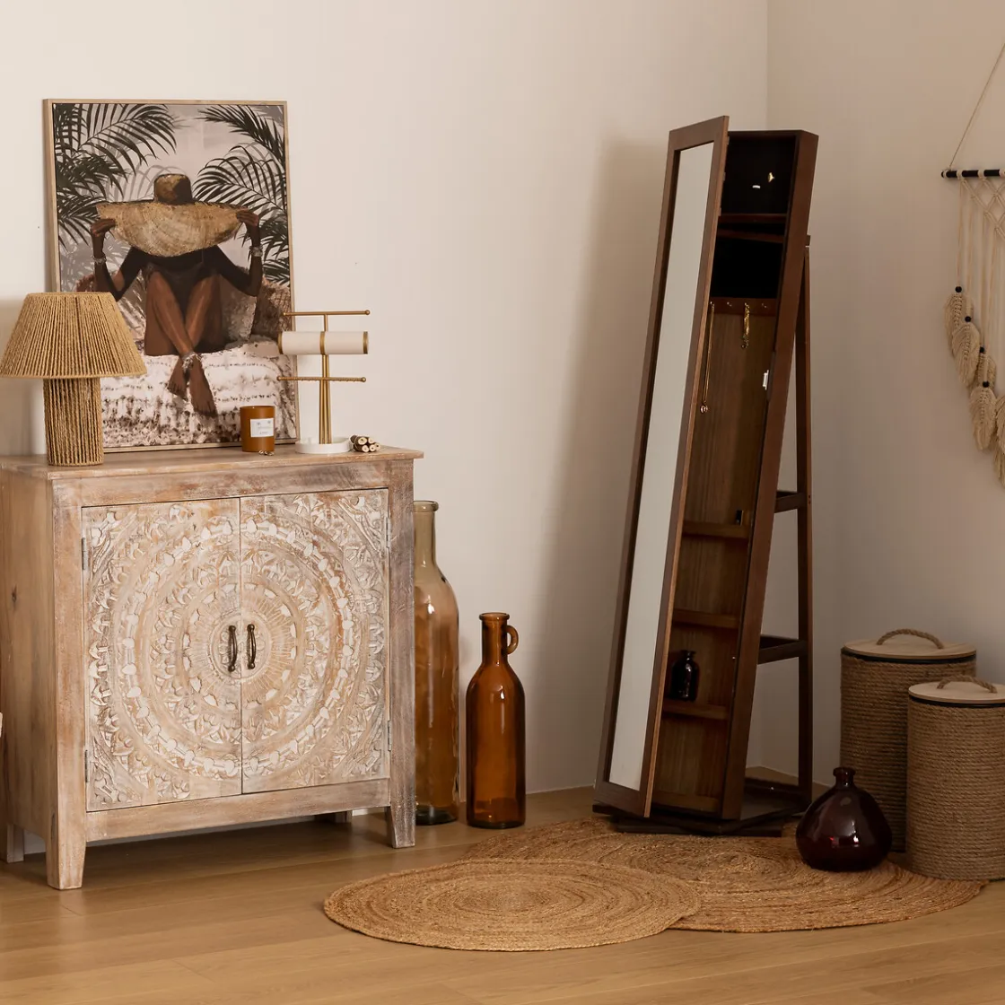 atmosphera Jarrones Y Vasos|Estilo Contemporaneo>Jarrón De Vidrio Con Forma De Botella Yana