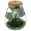 atmosphera Plantas Y Flores Artificiales>Jarrón de vidrio con plantas artificiales CARAVANE