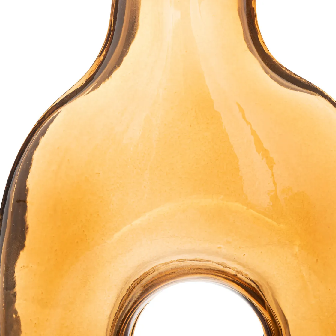 atmosphera Jarrones Y Vasos|Estilo Contemporaneo>Jarrón De Vidrio Donut 18x10x24.5Cm