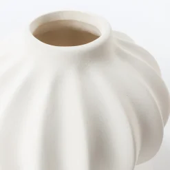 Jarrones Y Vasos|Estilo Contemporaneo>Jarrón globo blanco de cerámica 18cm