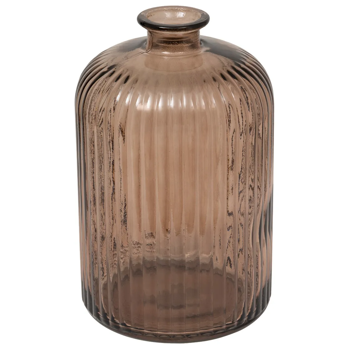 atmosphera Jarrones Y Vasos>Jarrón LUZ marrón de vidrio 23cm