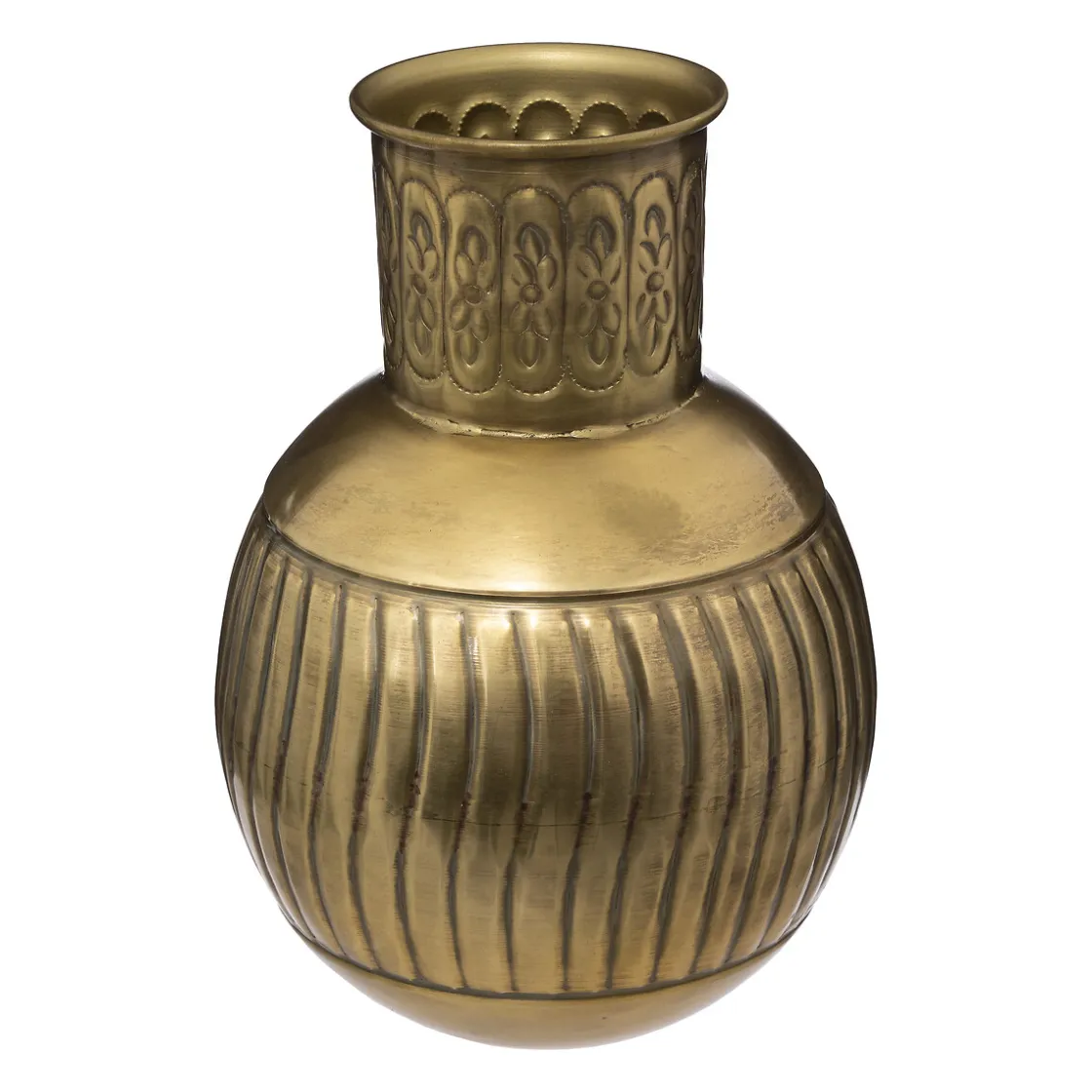atmosphera Jarrones Y Vasos>Jarrón NIGHT dorado metálico 31.5Cm