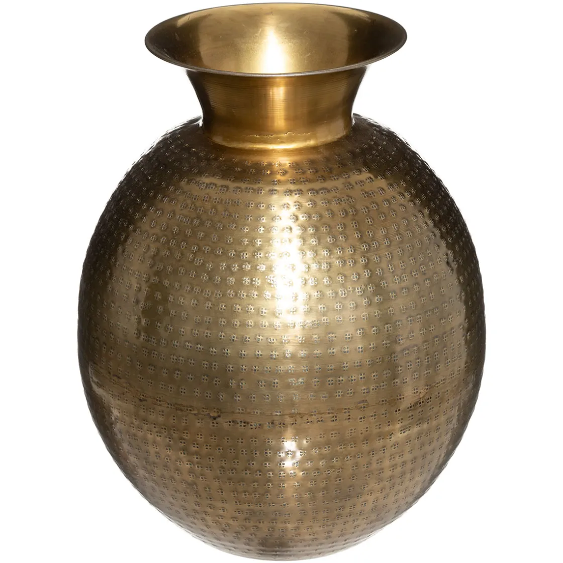 atmosphera Jarrones Y Vasos|Estilo Étnico>Jarrón OASIS dorado de metal 40cm