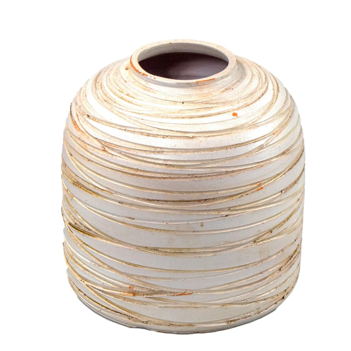 Jarrones Y Vasos>Jarrón Rayas Beige 24Cm
