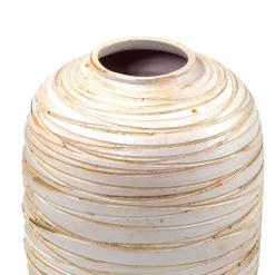 Jarrones Y Vasos>Jarrón Rayas Beige 24Cm