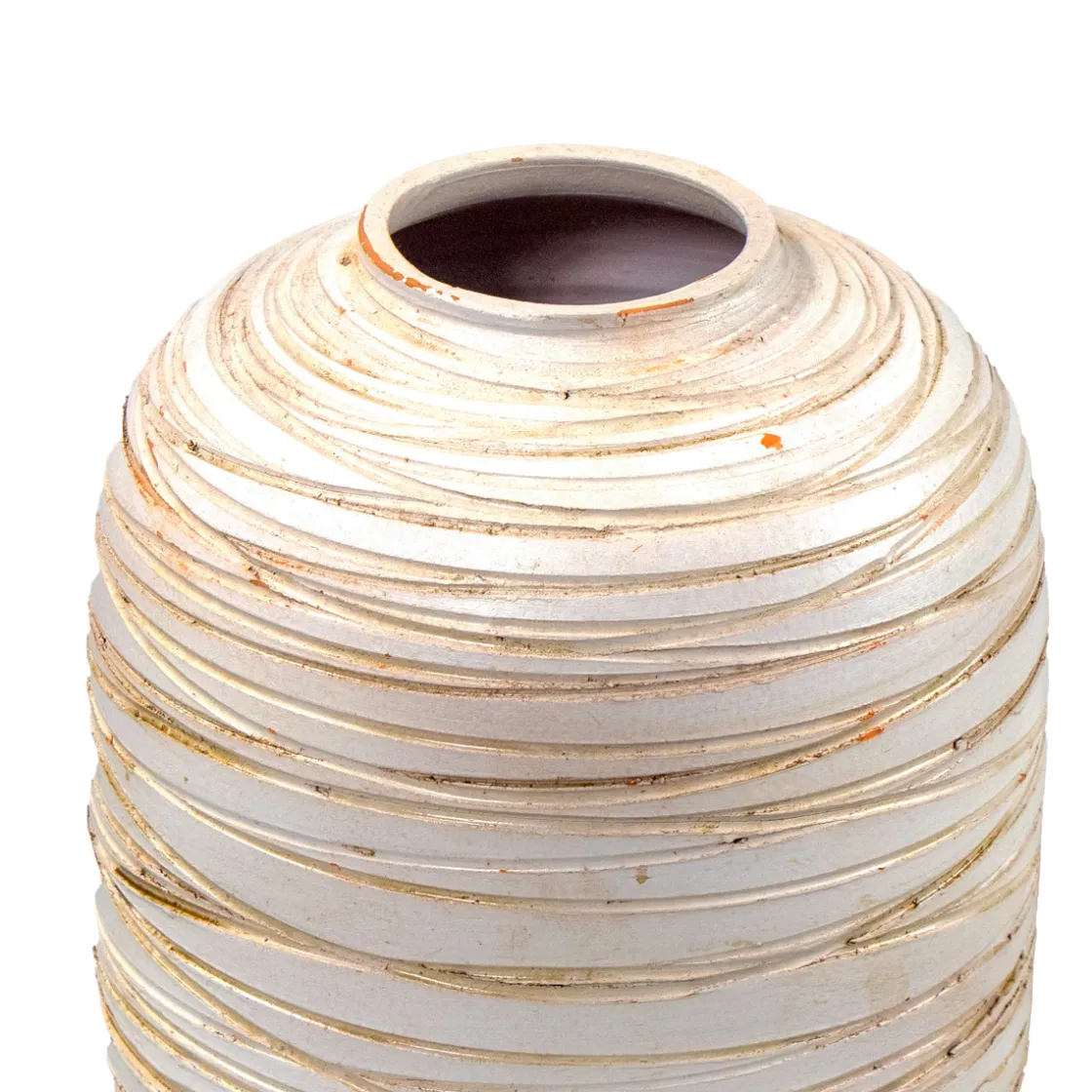 Jarrones Y Vasos>Jarrón Rayas Beige 24Cm