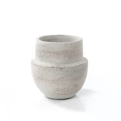 Jarrones Y Vasos|Estilo Rústico>Jarrón SABRE gris de barro 12cm