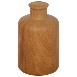 atmosphera Jarrones Y Vasos|Estilo Rústico>Jarrón SOA de cerámica efecto madera 17.5 cm