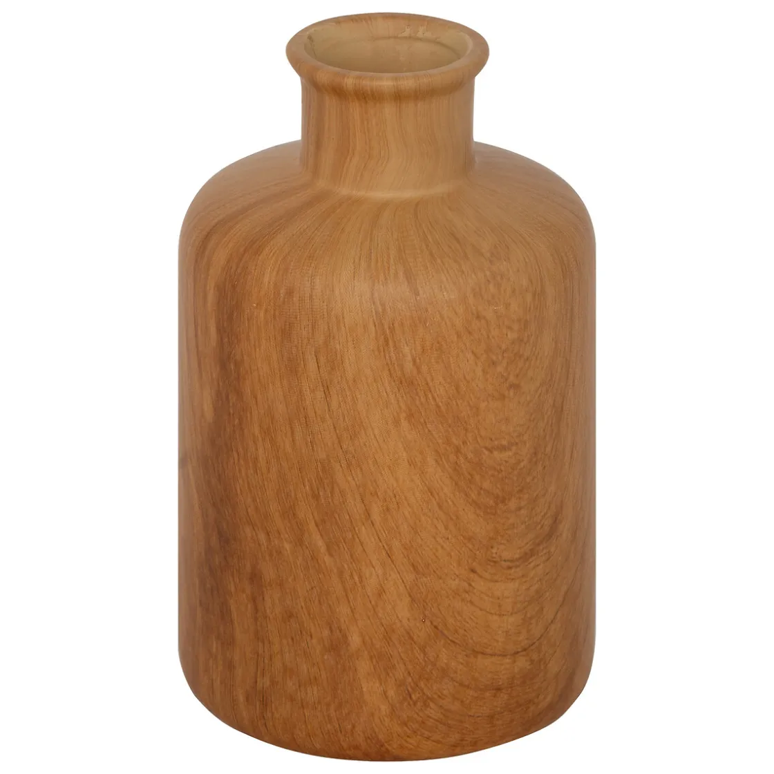 atmosphera Jarrones Y Vasos|Estilo Rústico>Jarrón SOA de cerámica efecto madera 17.5 cm