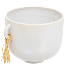 atmosphera Jarrones Y Vasos|Estilo Étnico>Jarrón SOLEYA blanco de cerámica 18cm