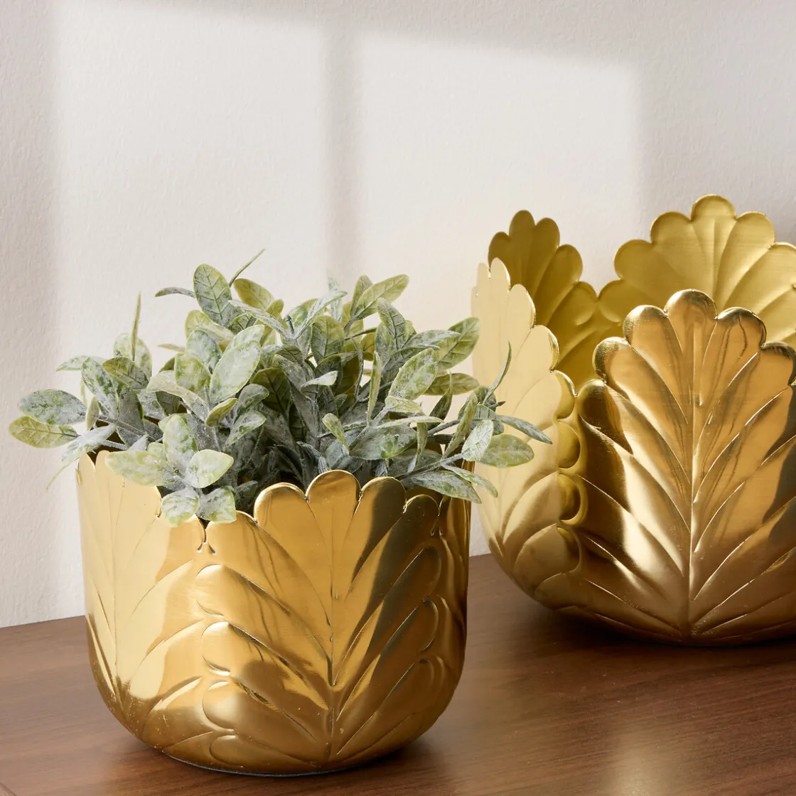atmosphera Jarrones Y Vasos>Jarrón tamaño 2/2 BELLI dorado 18cm