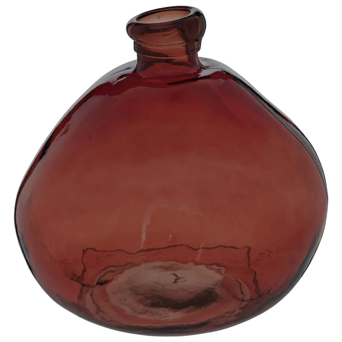 atmosphera Jarrones Y Vasos|Estilo Oriental>Jarrón ULY ámbar de vidrio reciclado 33cm