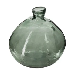 atmosphera Jarrones Y Vasos|Estilo Industrial>Jarrón Uly Verde Caqui De Vidrio Reciclado 33cm