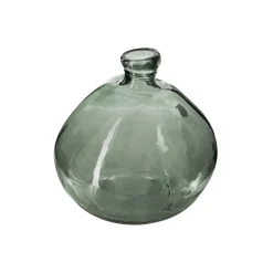 atmosphera Jarrones Y Vasos|Estilo Industrial>Jarrón Uly Verde Caqui De Vidrio Reciclado 22cm