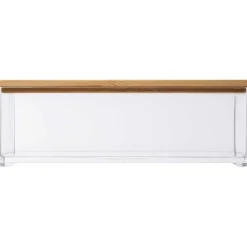 5five Accesorios De Lavabo>Joyero Acrílico Con Tapa De Bambú