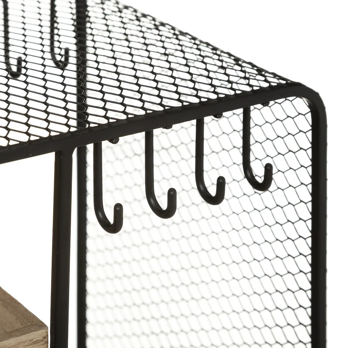 atmosphera Accesorios|Estilo Industrial>Joyero De Metal Negro Arty 20x15x28Cm