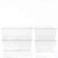 Cajas De Almacenamiento Y Organizadores>Juego 4 cajas de almacenaje transparentes 11l