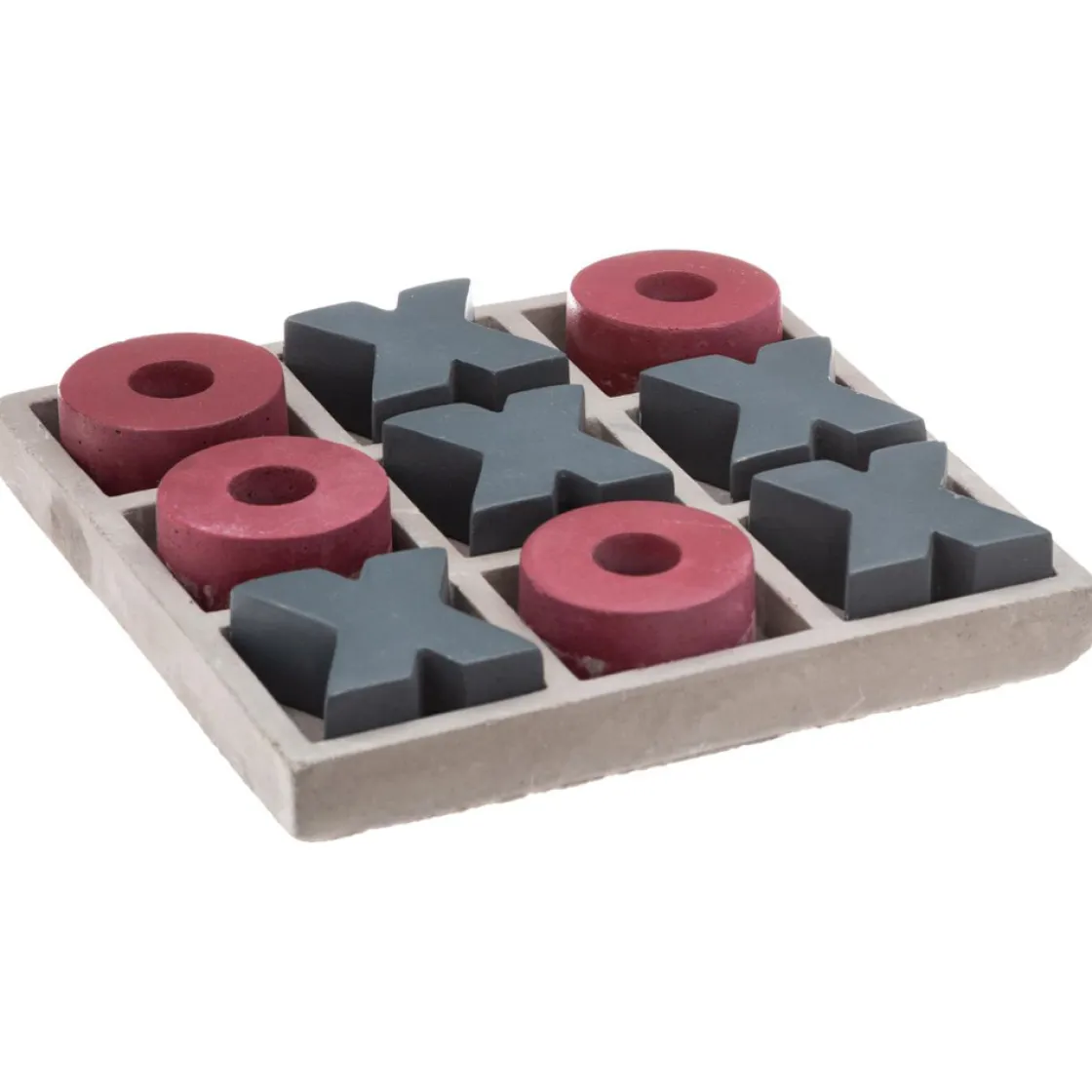 atmosphera Accesorios|Estilo Industrial>Juego 3 En Raya Tablero Decorativo De Cemento