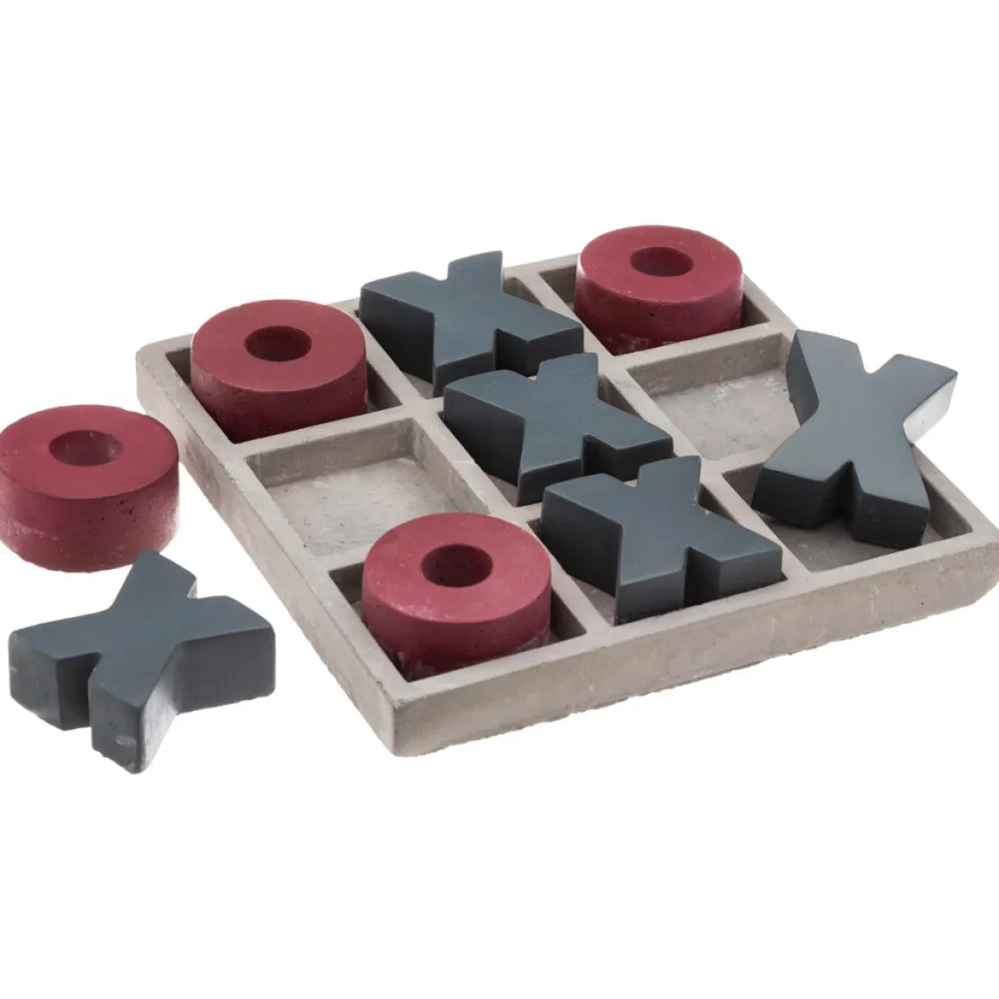 atmosphera Accesorios|Estilo Industrial>Juego 3 En Raya Tablero Decorativo De Cemento