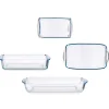 Cuencos, Fuentes Y Ensaladeras>Juego 2 Fuentes De Vidrio Rectangular