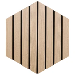atmosphera Lienzos Y Cuadros Decorativos>Juego 3 paneles decorativos hexagonal COLVA natura