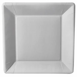 Desechables>Juego 10 Platos Cartón Cuadrados 22.5Cm