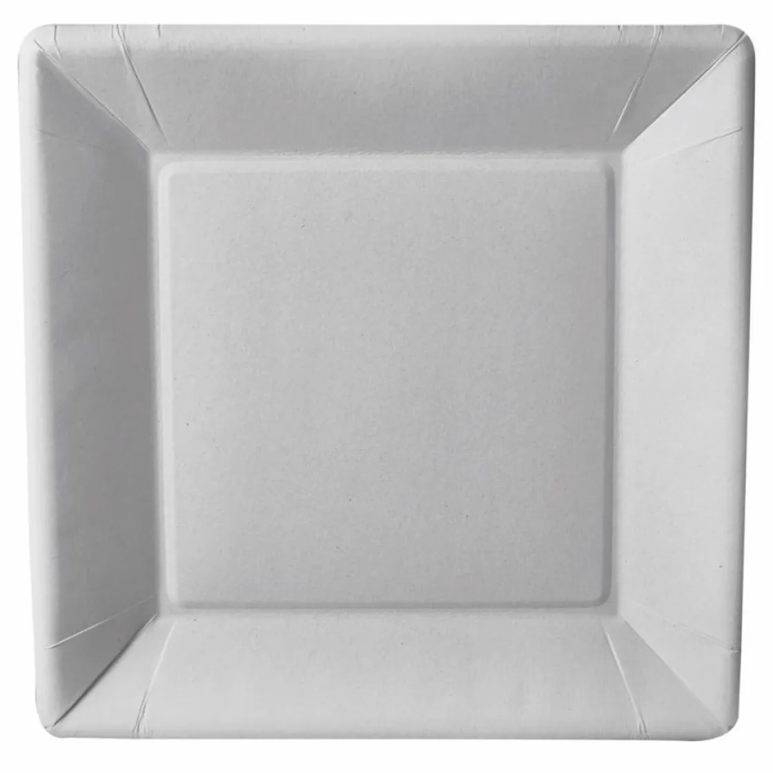 Desechables>Juego 10 Platos Cartón Cuadrados 22.5Cm
