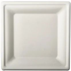 Desechables>Juego 10 Platos Cuad. Caña Azúcar 20Cm