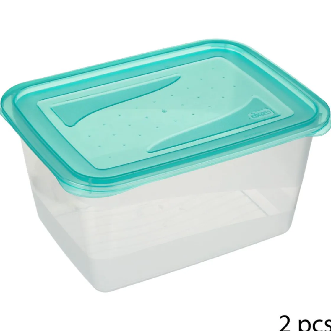 secret d'gourmet Tapas Y Cubiertas>Juego 2 Recipientes C/Tapa Azul 2L