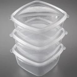 Tapas Y Cubiertas>Juego 3 Recipientes Cuadrados 1.2L