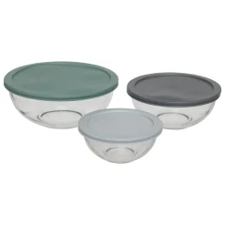 5five Tapas Y Cubiertas>Juego 3 recipientes de vidrio redondos