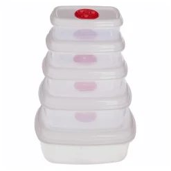 5five Tapas Y Cubiertas>Juego 5 Recipientes P/Microondas+Tapa