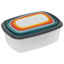 5five Tapas Y Cubiertas>Juego 6 Recipientes Rect C/Tapas Colores